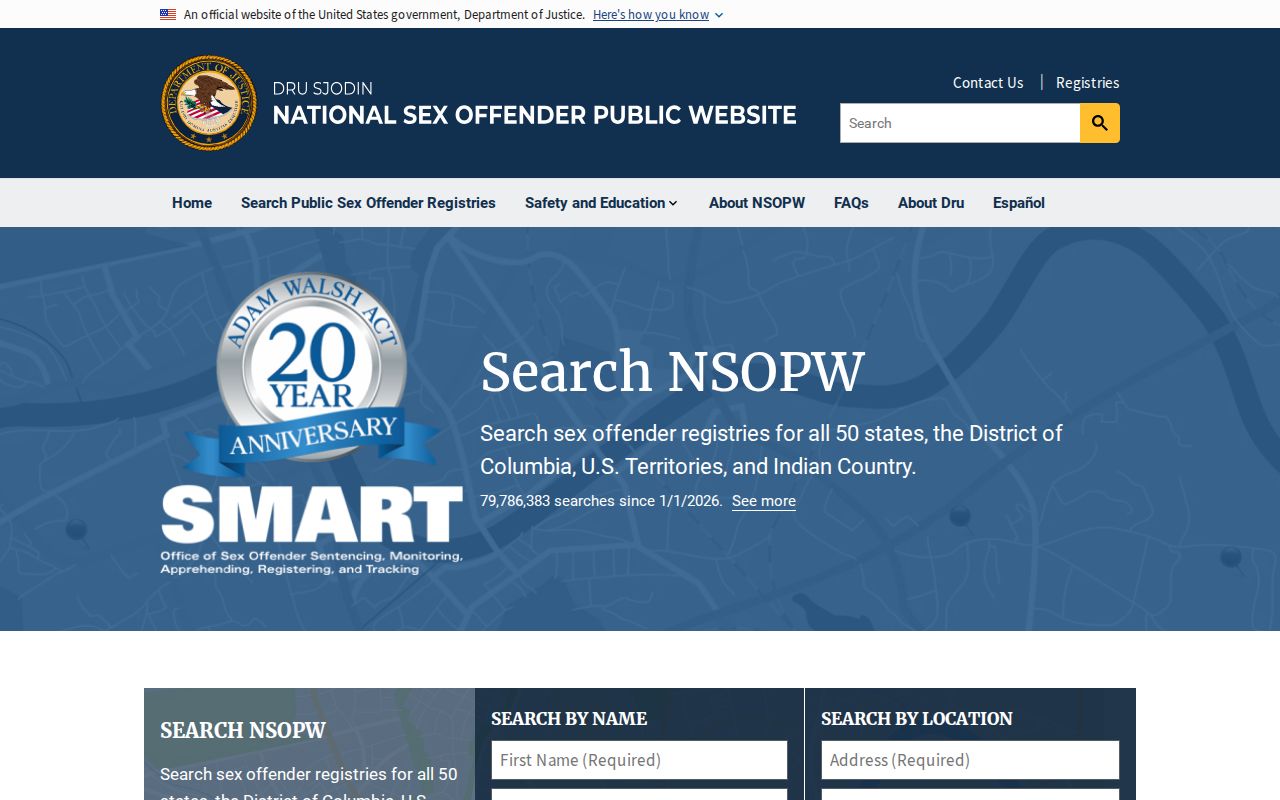 NSOPW national name and geographic sex offender search